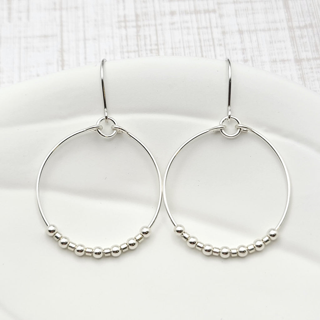 Luxe - Silver & Silver Earrings Bijou by SAM