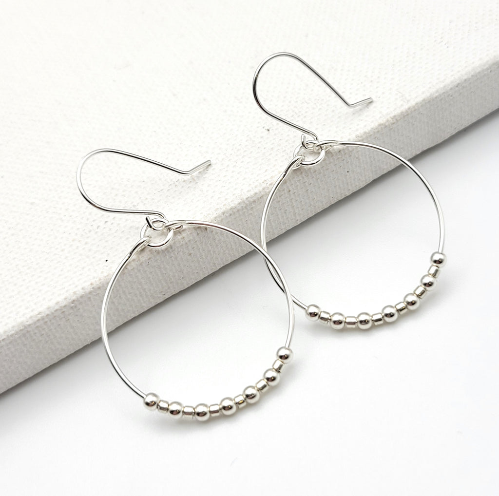 Luxe - Silver & Silver Earrings Bijou by SAM   