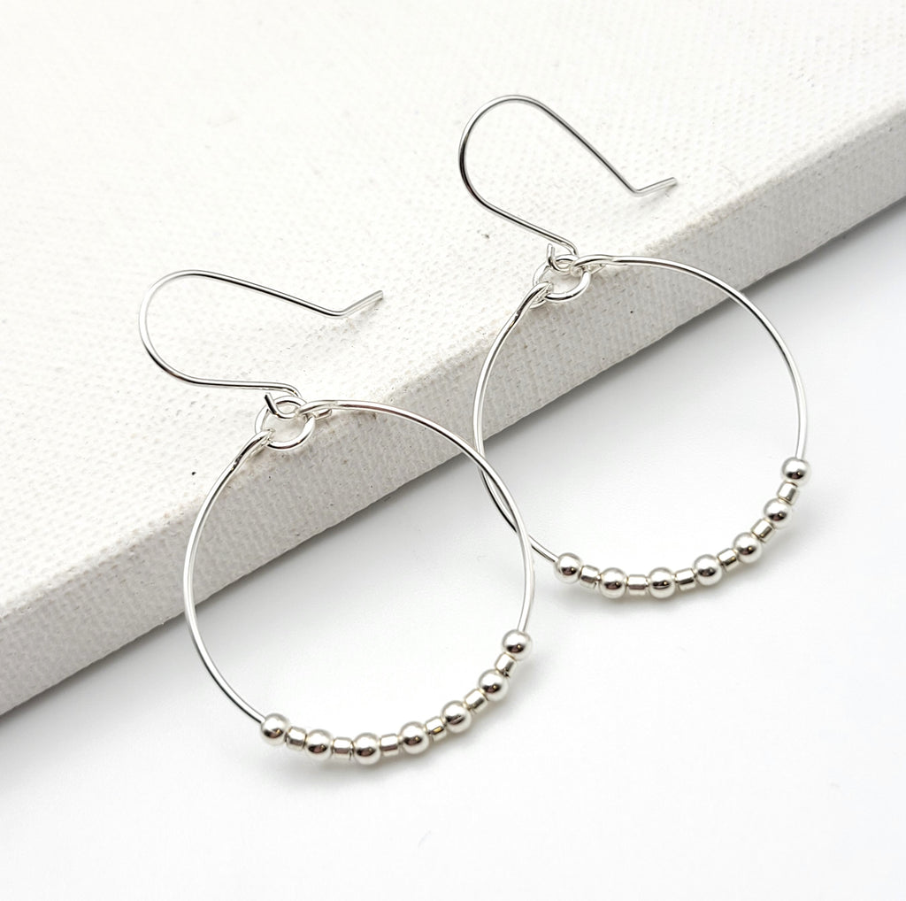 Luxe - Silver & Silver Earrings Bijou by SAM
