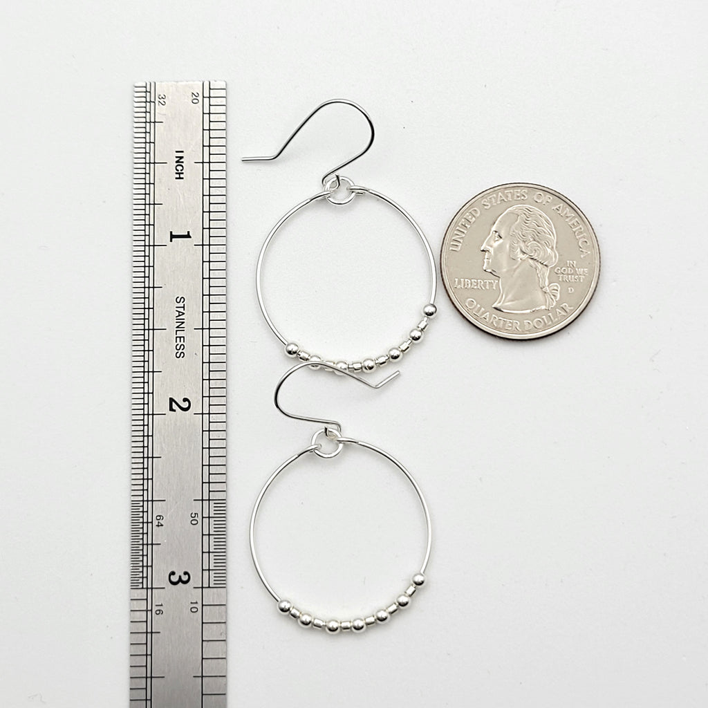 Luxe - Silver & Silver Earrings Bijou by SAM