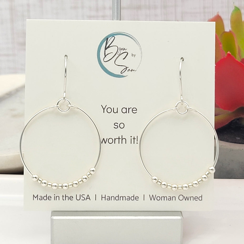 Luxe - Silver & Silver Earrings Bijou by SAM