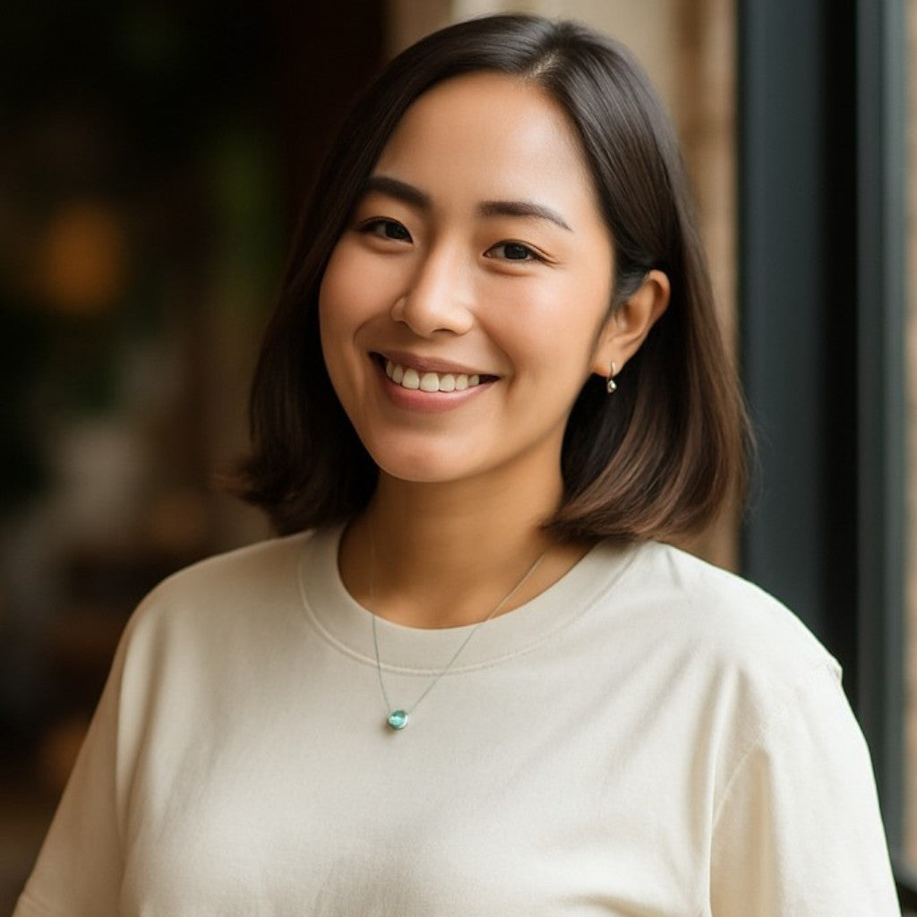 Coin - Silver and Amazonite Necklace Necklace Bijou by SAM