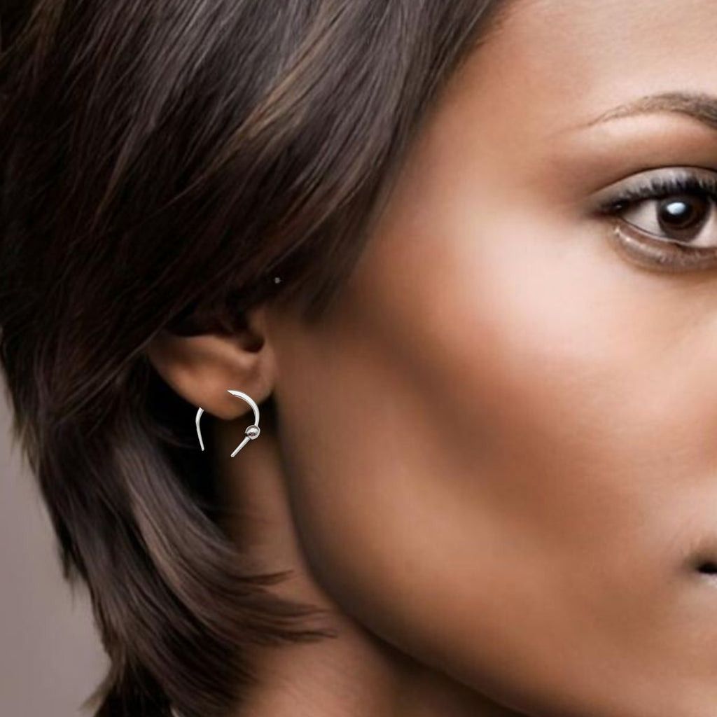 Hugs - Silver on Silver Earrings Bijou by SAM