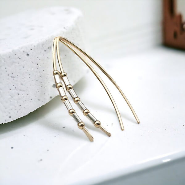 Wish - Luxe Gold & Silver Earrings Earrings Bijou by SAM