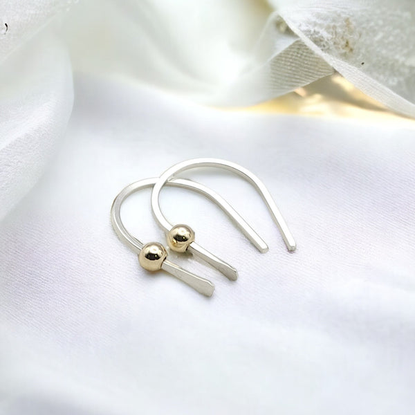 Hugs - Silver with Gold Earrings Bijou by SAM