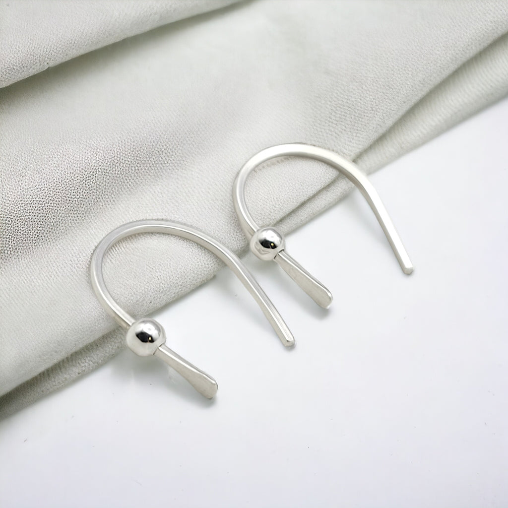 Hugs - Silver on Silver Earrings Bijou by SAM