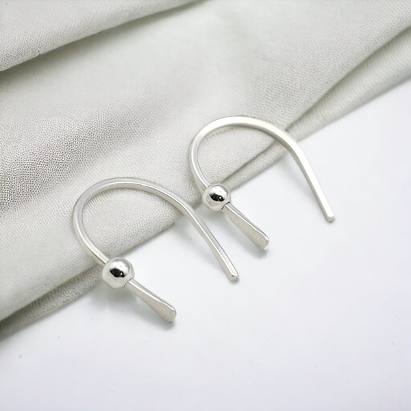 Hugs - Silver on Silver Earrings Bijou by SAM