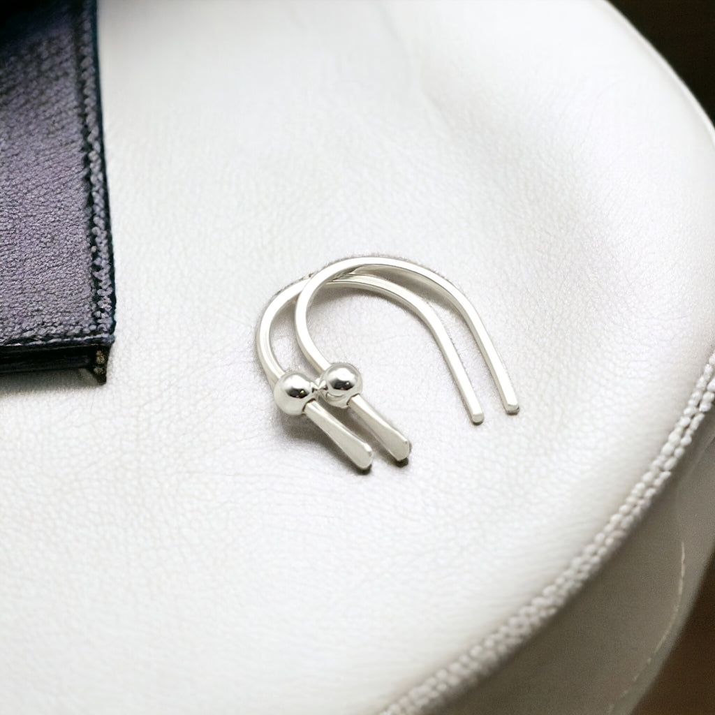 Hugs - Silver on Silver Earrings Bijou by SAM