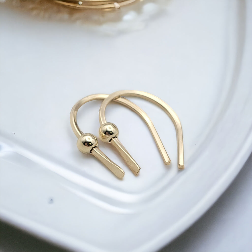 Hugs - Gold & Gold Earrings Etsy