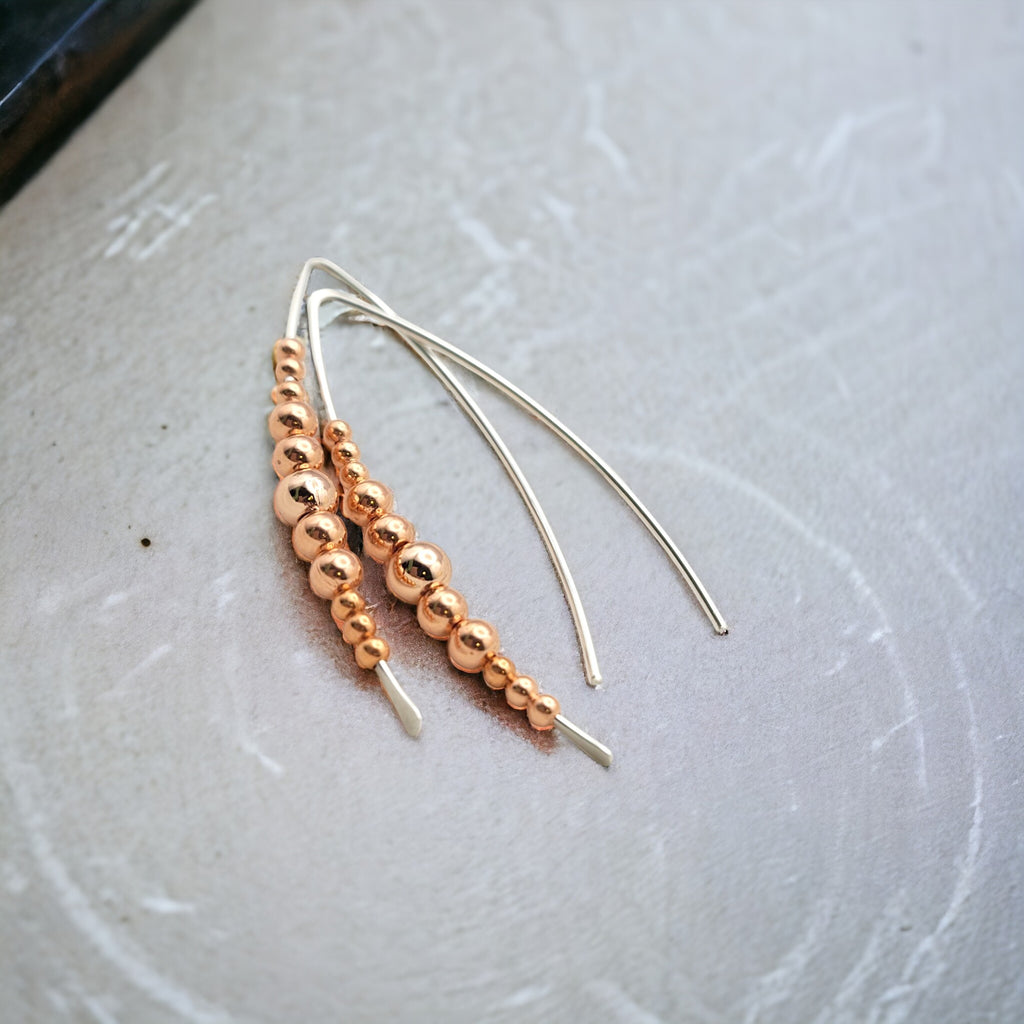 Wish - Copper & Silver Earrings Bijou by SAM