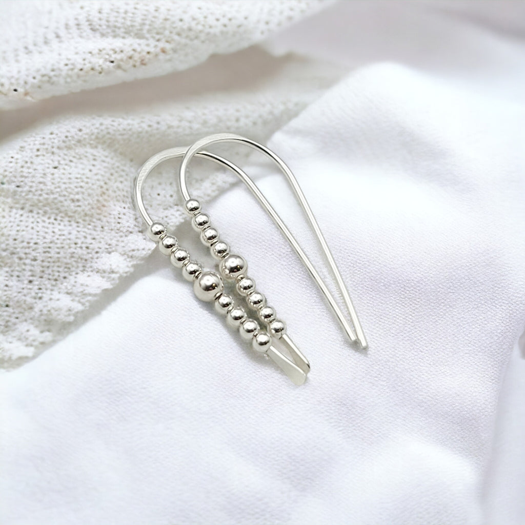 Cheval - Silver and Silver Earrings Bijou by SAM