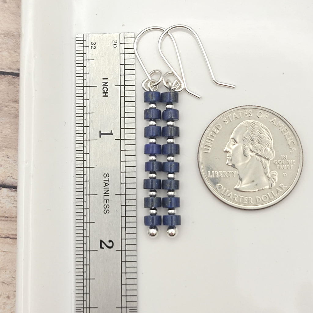 Boho - Lapiz Lazuli & Silver Earrings Bijou by SAM