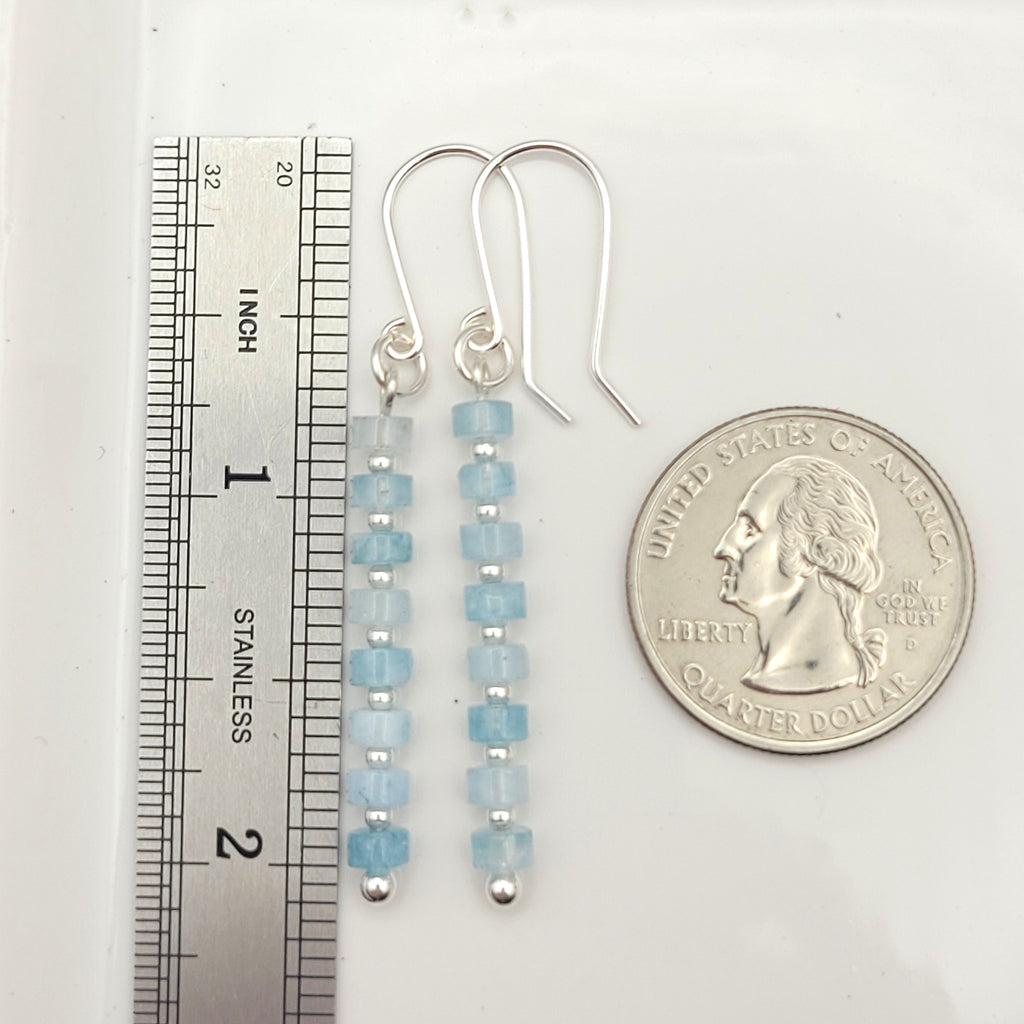 Boho - Aquamarine & Silver Earrings Bijou by SAM