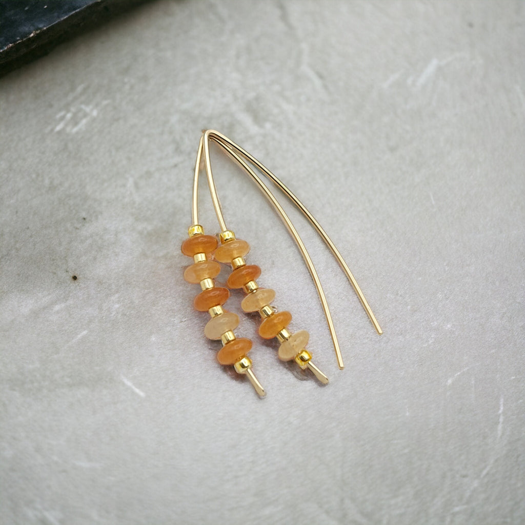 Wish - Orange Aventurine & Gold  Bijou by SAM