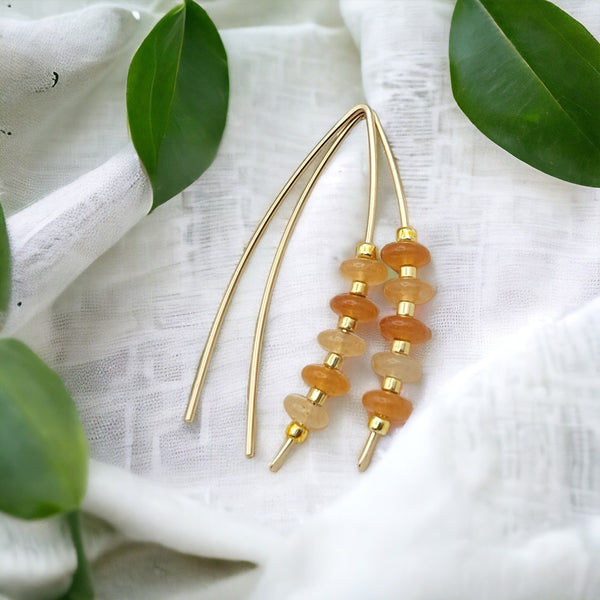 Wish - Orange Aventurine & Gold  Bijou by SAM