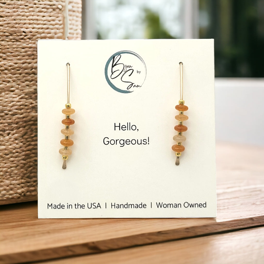 Wish - Orange Aventurine & Gold  Bijou by SAM