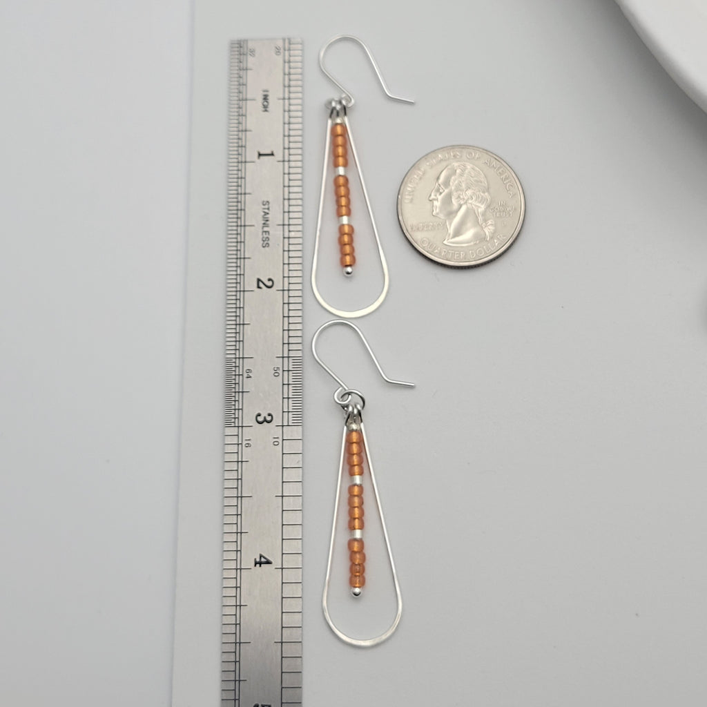 Harley - Silver & Orange Earrings Bijou by SAM