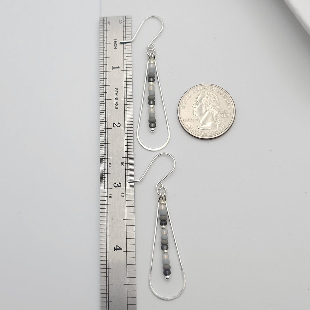 Harley - Silver & Gray Earrings Bijou by SAM