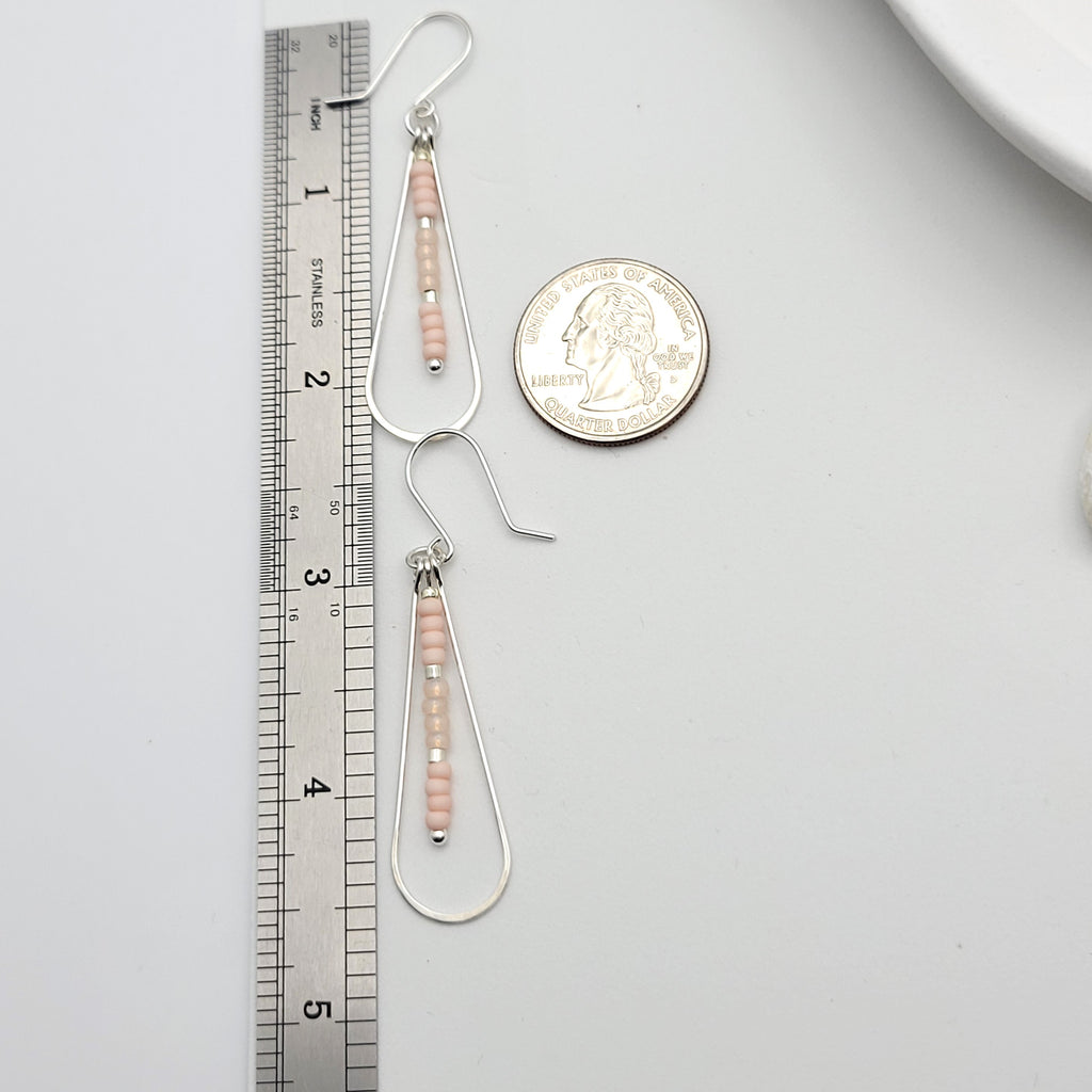 Harley - Silver & Soft Pink Earrings Bijou by SAM