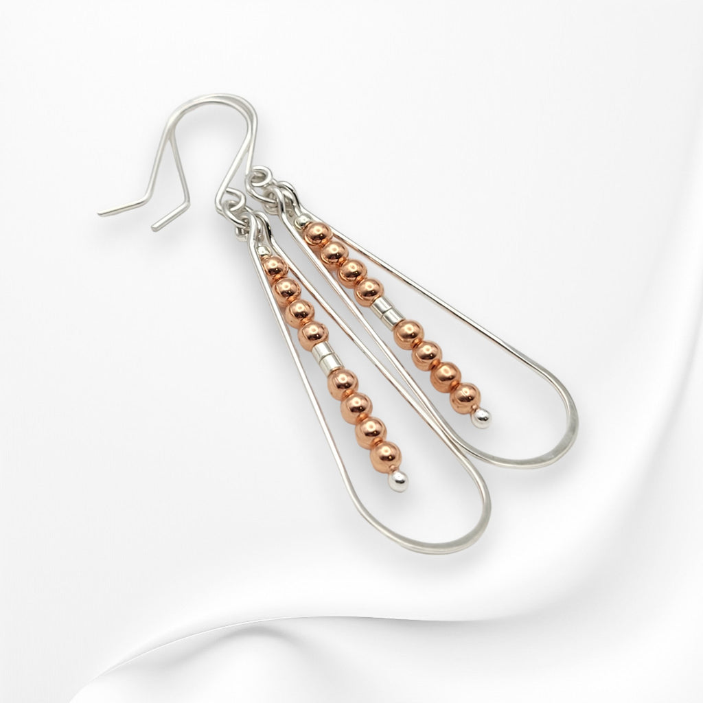 Harley - Silver & Copper Earrings Bijou by SAM