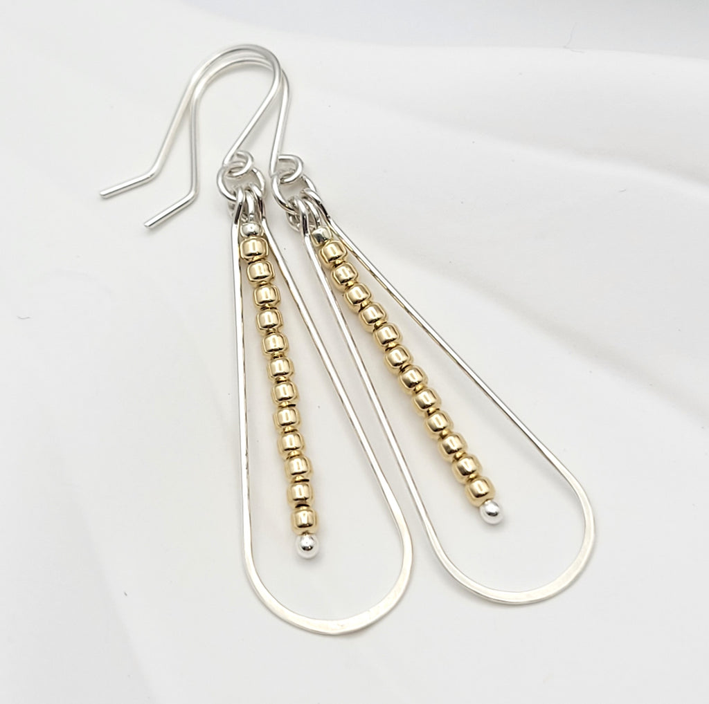 Harley - Silver & Gold Earrings Bijou by SAM