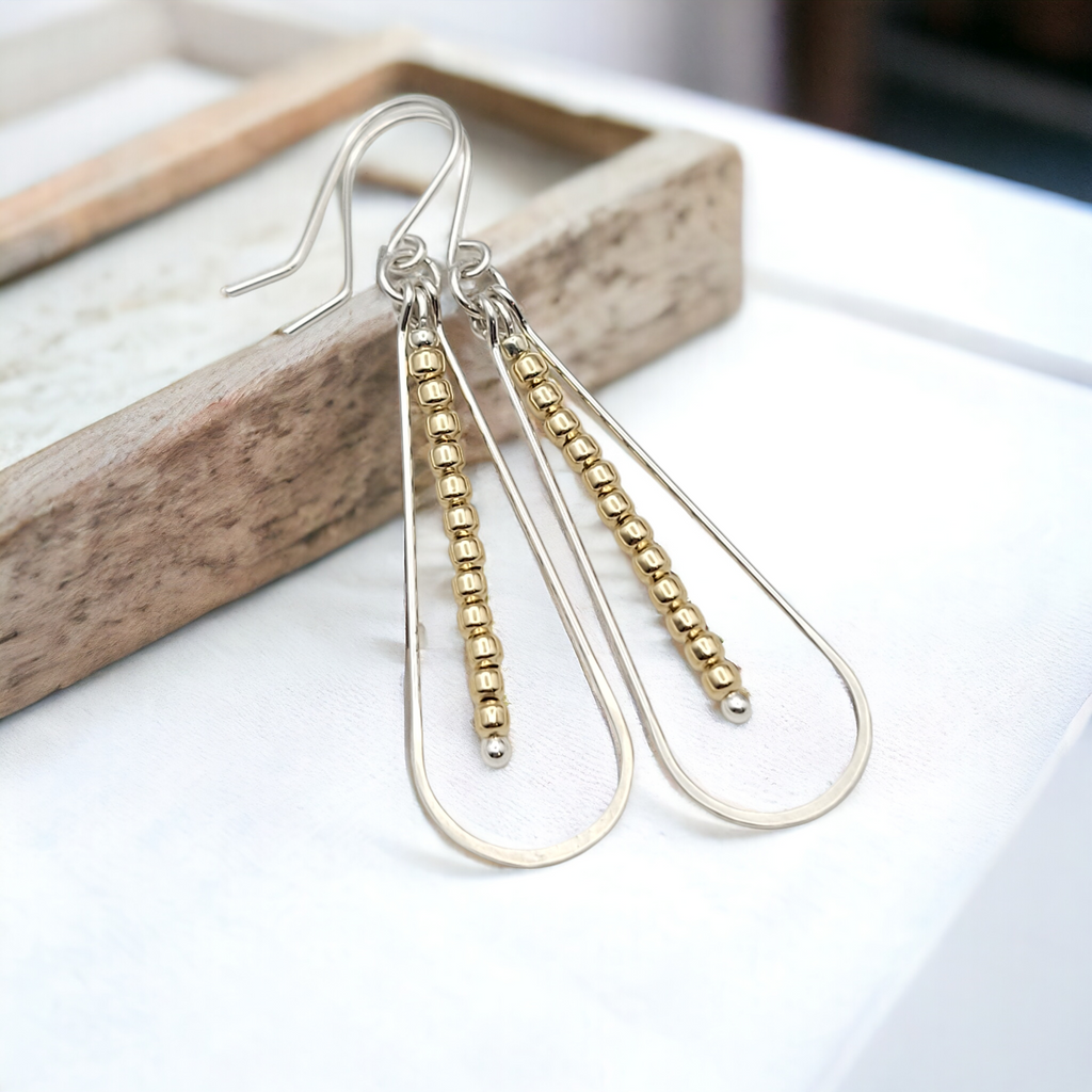 Harley - Silver & Gold Earrings Bijou by SAM