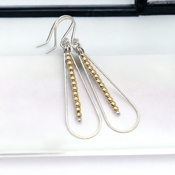 Harley - Silver & Gold Earrings Bijou by SAM