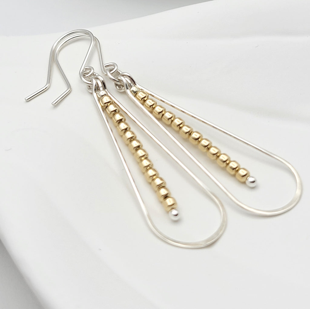 Harley - Silver & Gold Earrings Bijou by SAM