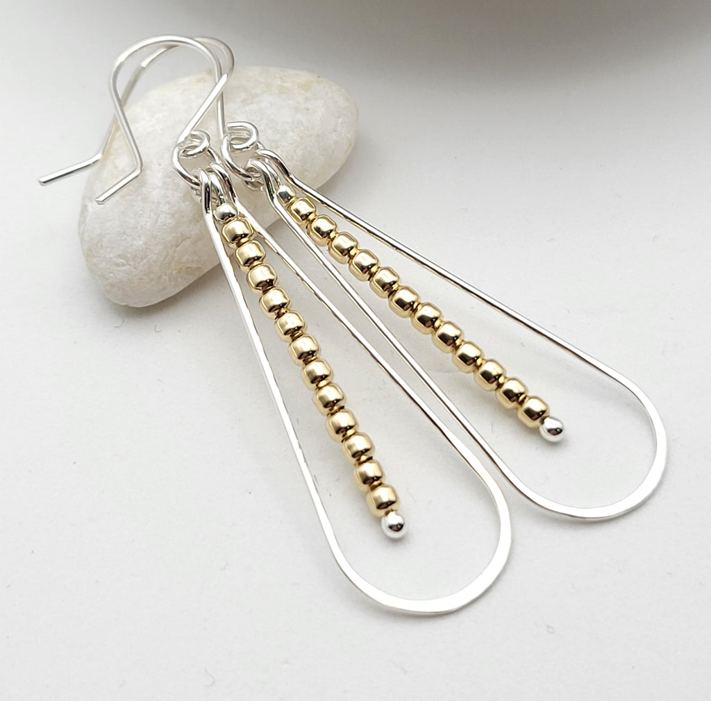 Harley - Silver & Gold Earrings Bijou by SAM