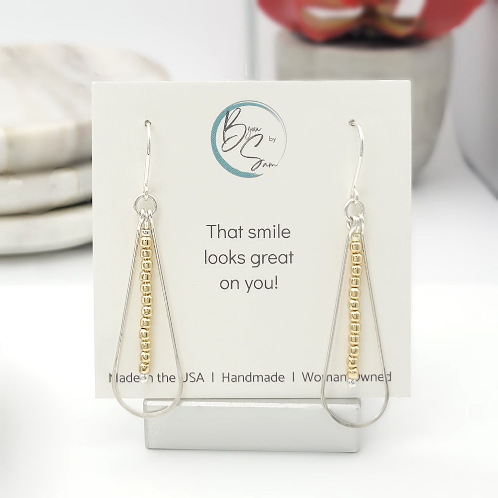 Harley - Silver & Gold Earrings Bijou by SAM