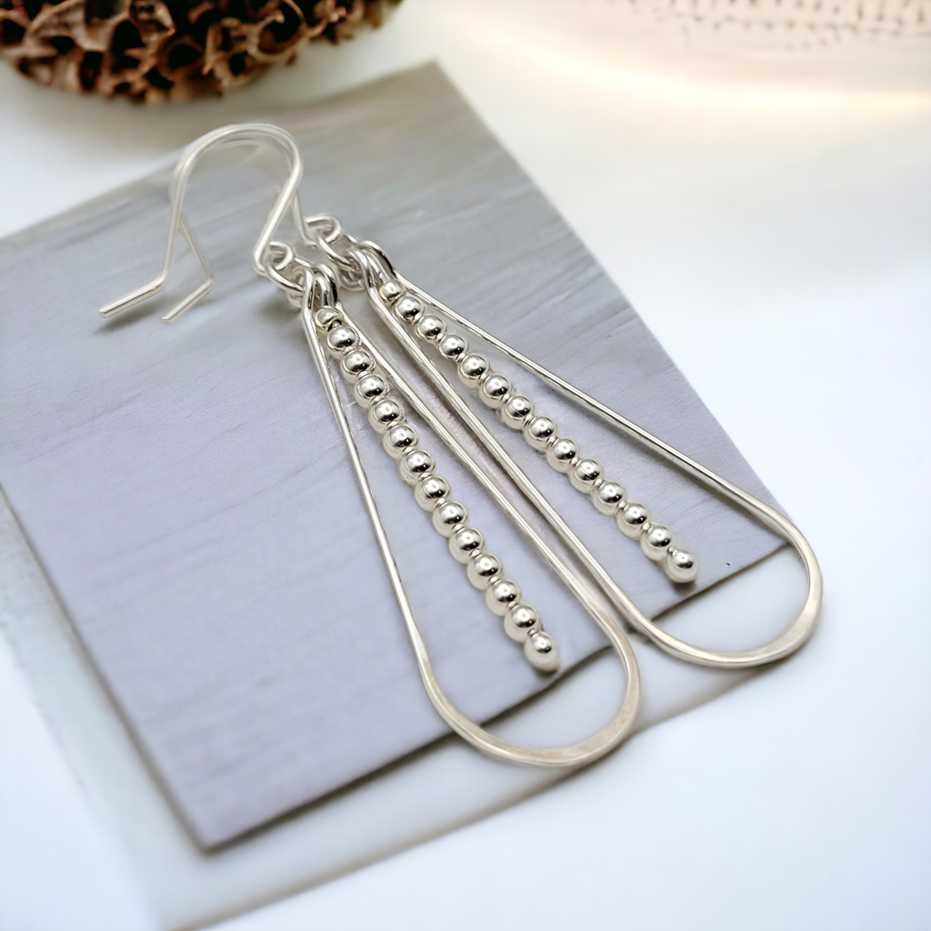 Harley - Silver & Silver Earrings Bijou by SAM