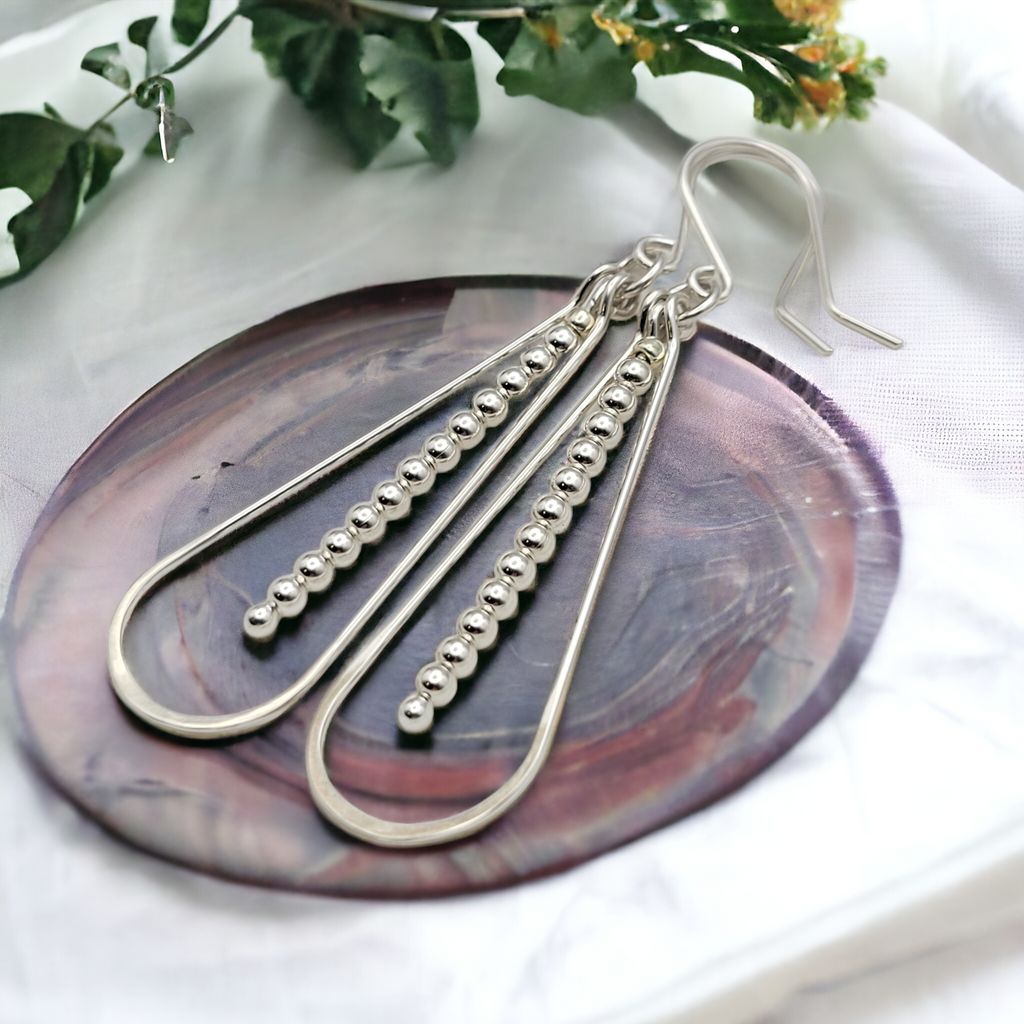 Harley - Silver & Silver Earrings Bijou by SAM