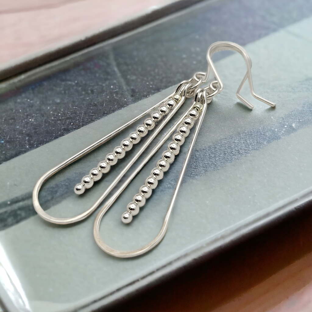 Harley - Silver & Silver Earrings Bijou by SAM