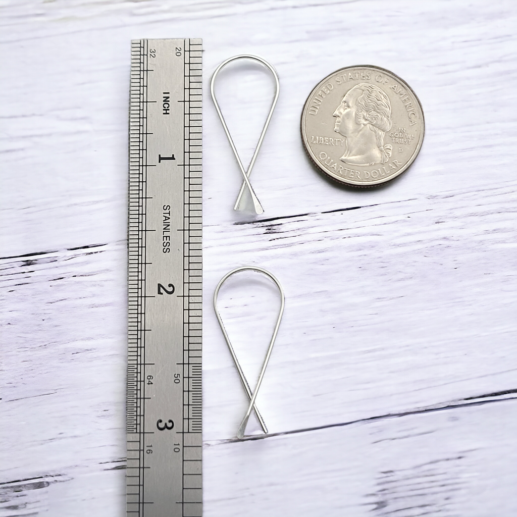 Ribbon - Silver Threader Earrings Earrings Bijou by SAM