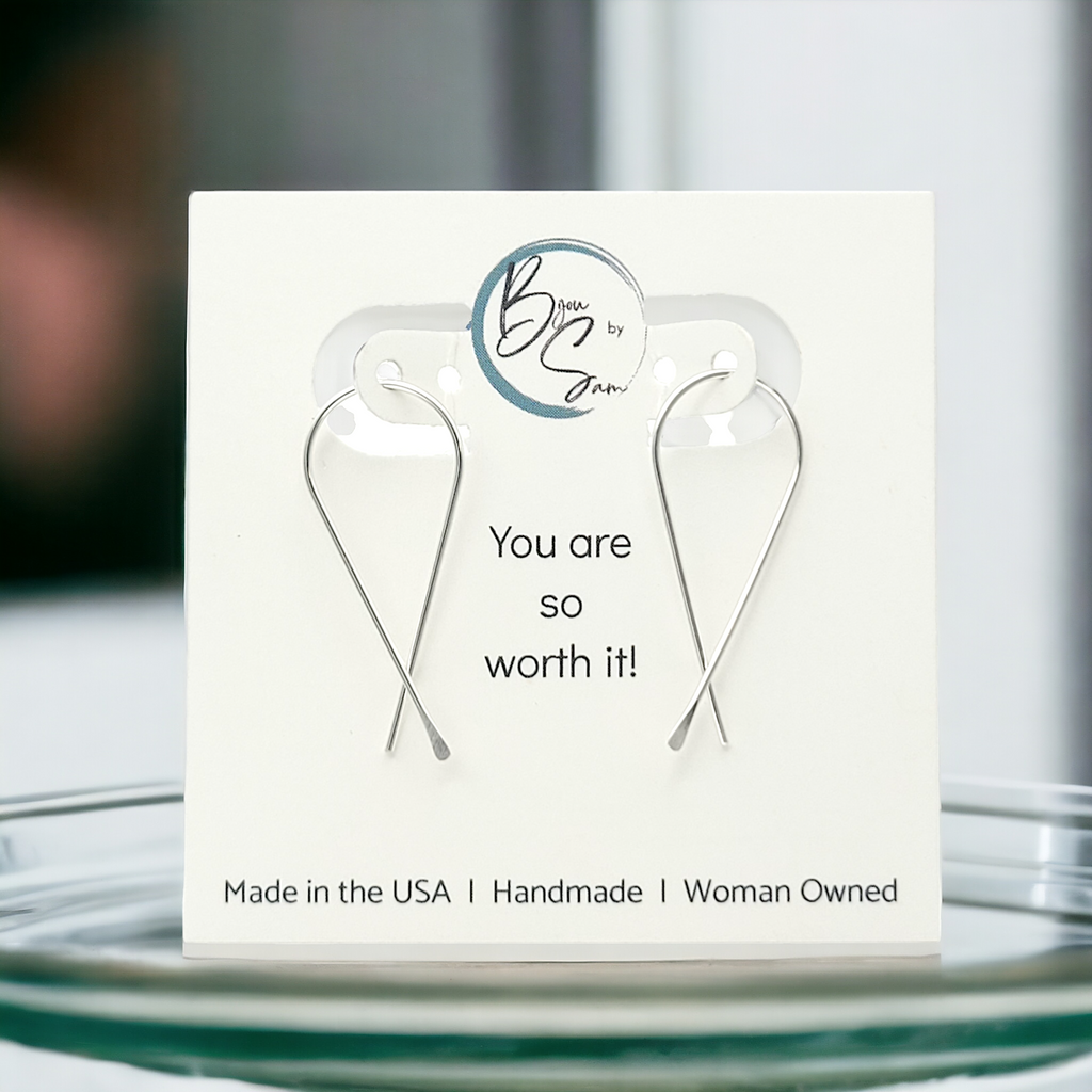 Ribbon - Silver Threader Earrings Earrings Bijou by SAM