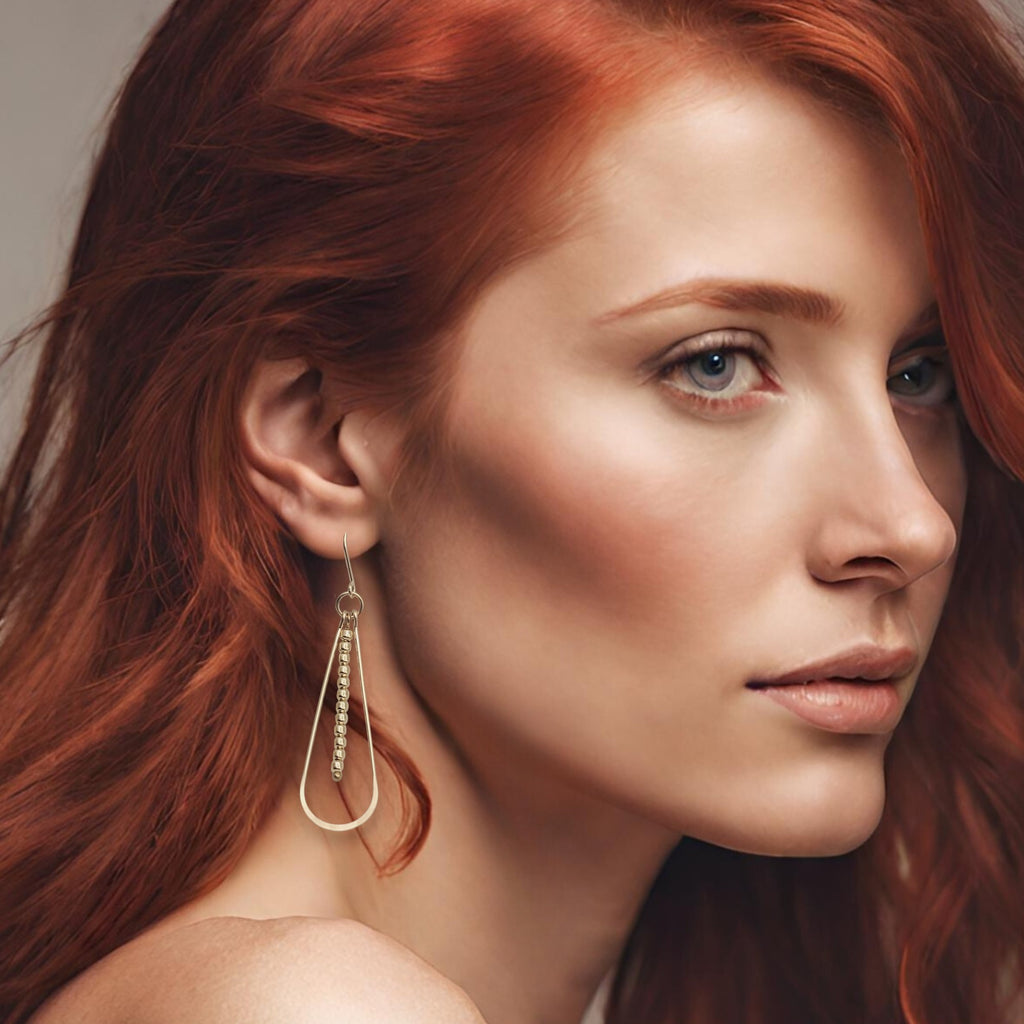 Harley - Gold & Gold Earrings Bijou by SAM