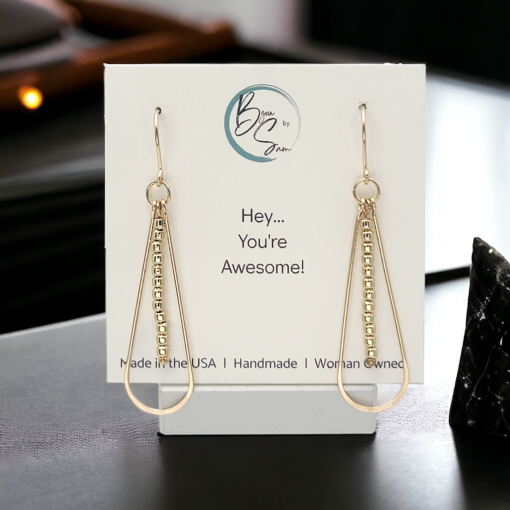 Harley - Gold & Gold Earrings Bijou by SAM