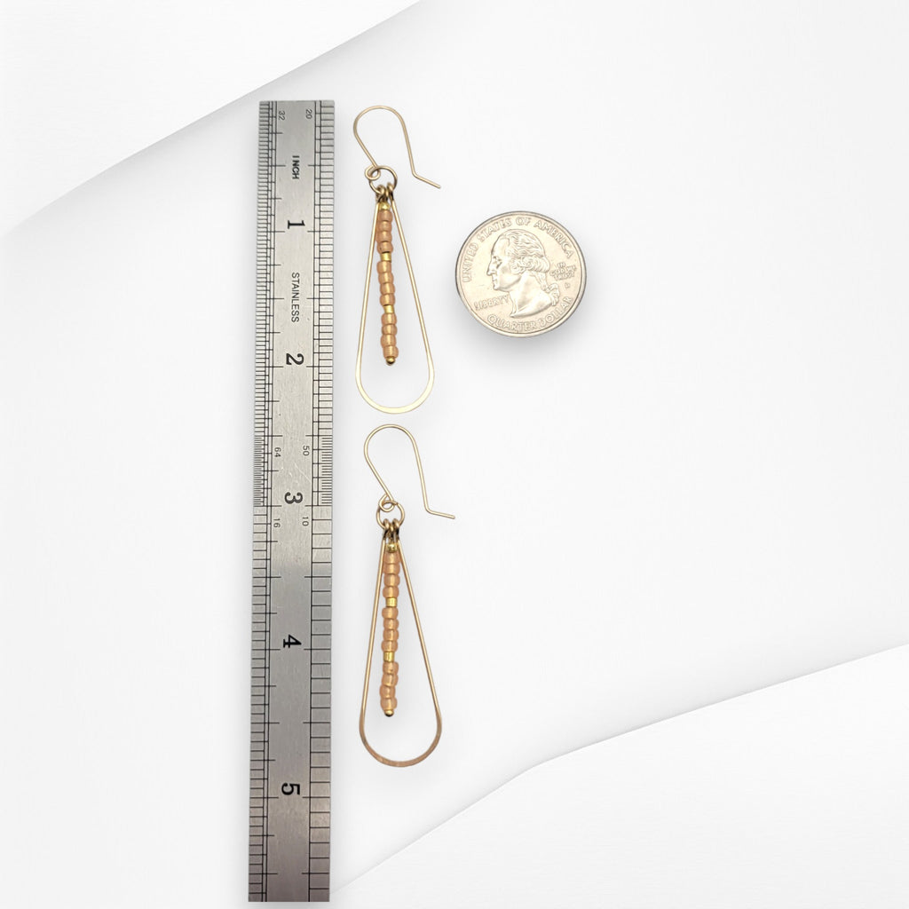 Harley - Gold & Peach Earrings Bijou by SAM