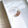 Open Heart - Silver & Copper Earrings Bijou by SAM   