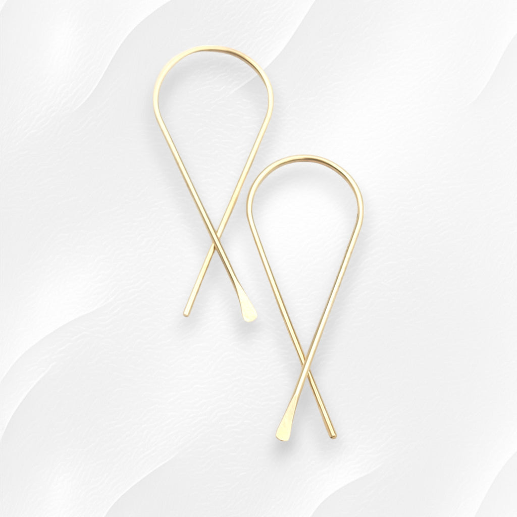 Ribbon - Gold Earrings Bijou by SAM