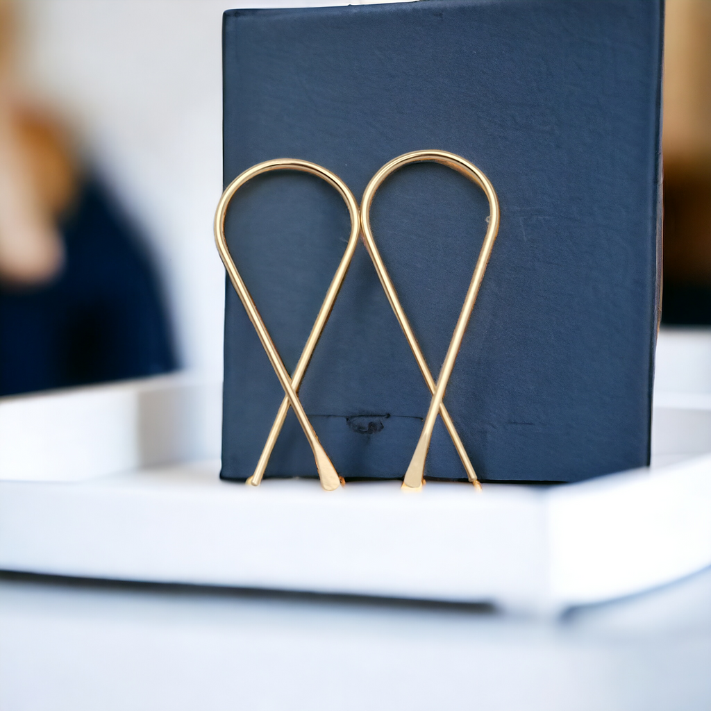 Ribbon - Gold Earrings Bijou by SAM