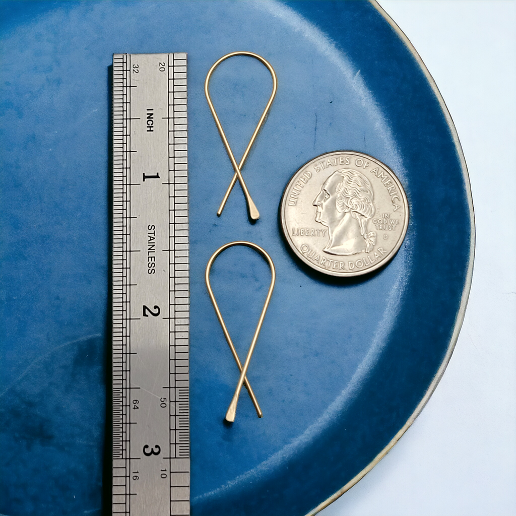 Ribbon - Gold Earrings Bijou by SAM