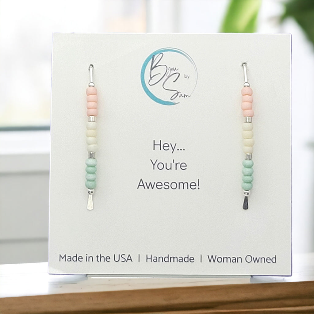 Wish - Silver & Pastel Earrings Bijou by SAM