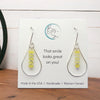 Lane - Silver Hoop with Lemon Yellow Jade Earrings Bijou by SAM   