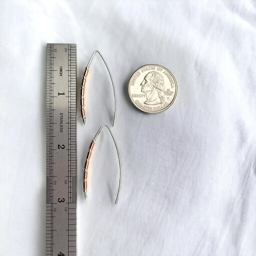 Wish - Copper Tube Beads Earrings Bijou by SAM