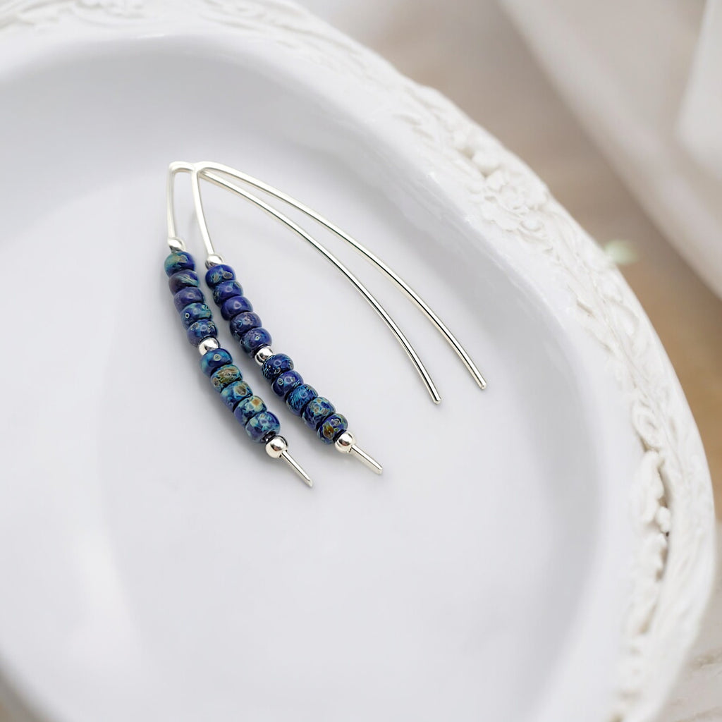 Wish - Denim Blue Earrings Bijou by SAM