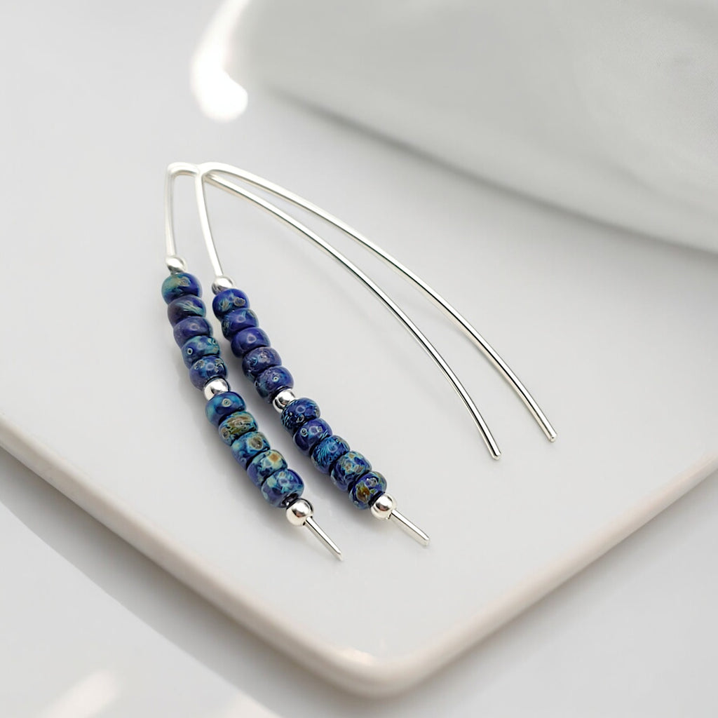 Wish - Denim Blue Earrings Bijou by SAM