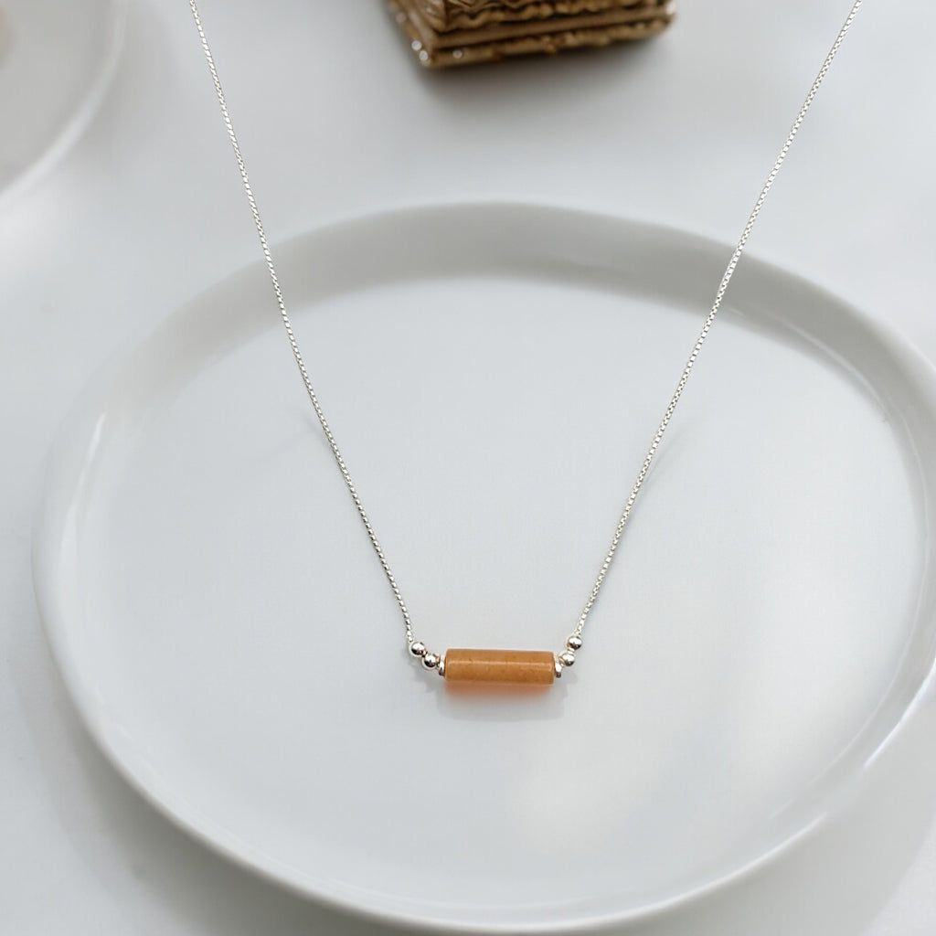 Mystique - Orange Aventurine Necklace  Bijou by SAM