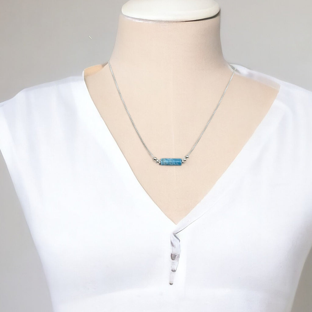 Mystique - Larimar Quartz Necklace Necklace Bijou by SAM