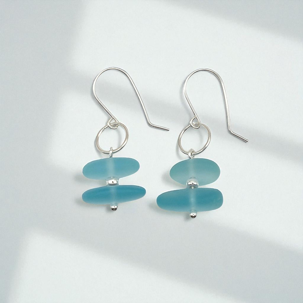 Sea Glass - Seafoam Blue Earrings Earrings Bijou by SAM